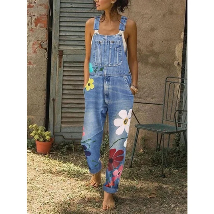 Title 1, Macacão jeans macacão jeans lavado estampado