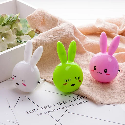 Title 2, Happy Rabbit Night Light for kids. Soft, calmin...