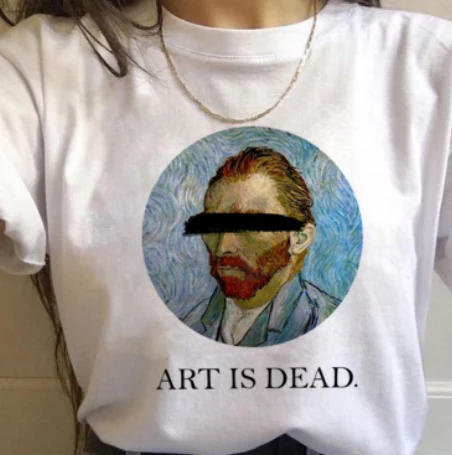Title 8, Van Gogh Aesthetic Oil Painting Womens Short S...