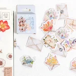 Adesivos de decoração de diário com flores retrô 46 peças Decore seu diário, projetos de artesanato e personalize suas páginas com estilo floral vintage. — foto 5