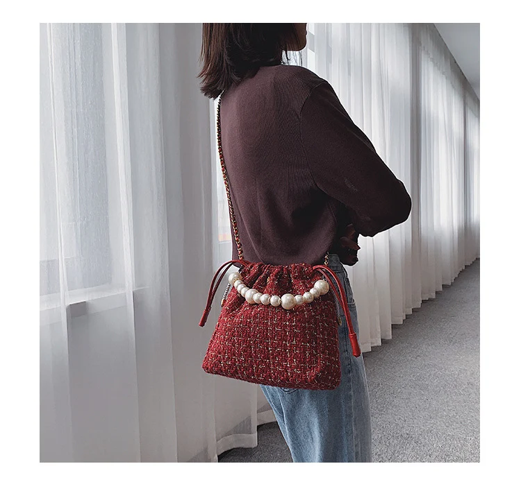 Title 10, Pearl chain bag for women Elegant and sophistic...