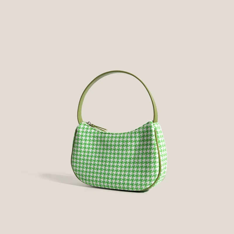 Torebka na ramię w kształcie półksiężyca, pikowana, designerska, modna torebka baguette, torba pod pachę dla kobiet. — zdjęcie 5