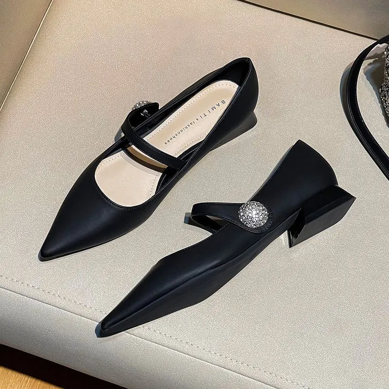 Klassische Damen High Heels mit spitzer französischer Zehenpartie und klobigem Absatz für stilvollen Auftritt und hohen Tragekomfort. — foto 7