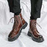 New Mid-top Round Head Chelsea Men's Boots. Comfortable and stylish everyday footwear. Versatile and elegant boots for v — photo 14