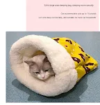 Lambswool Thickened Pocketable New Winter Linen Sleeping Bag Cat Nest, providing warmth, comfort and portability for you — photo 13