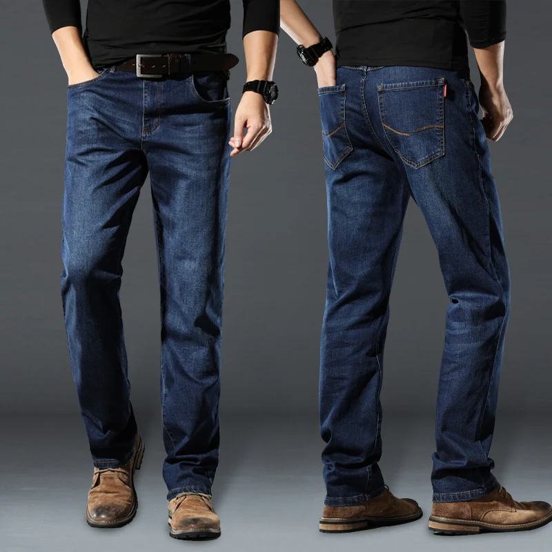High Elastic Men's Straight Loose Spring and Autumn Jeans. Experience ultimate comfort and freedom of movement with thes — photo 9