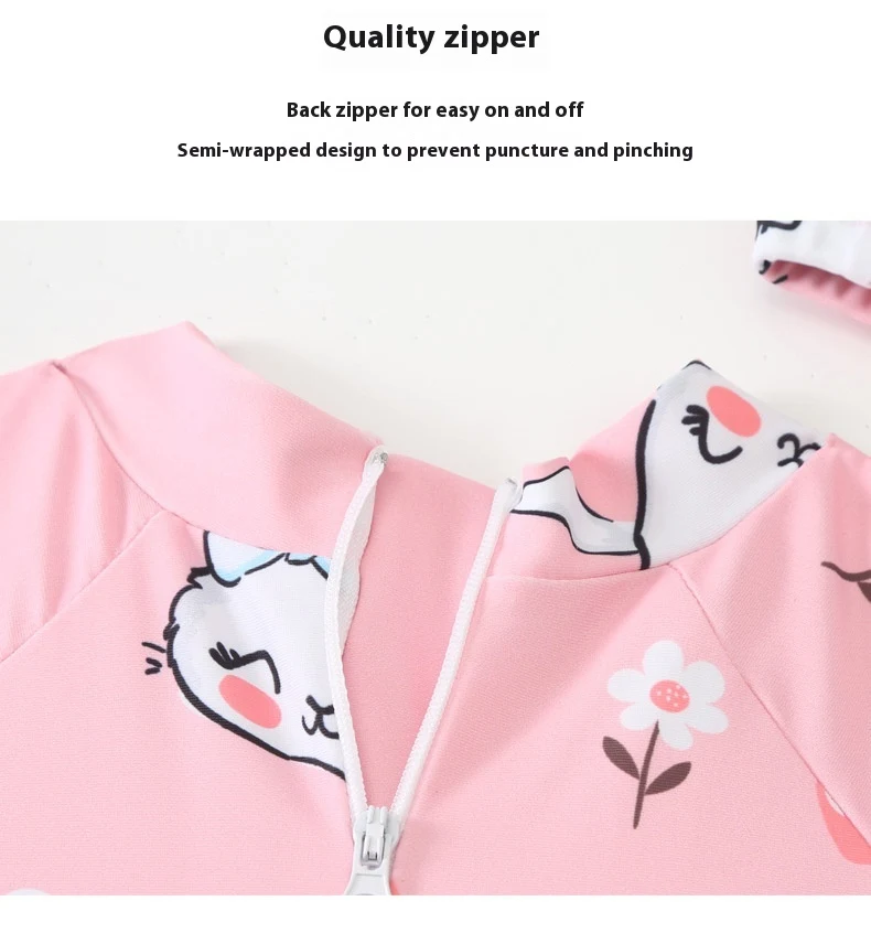 Maiô infantil flutuante com mangas curtas e animais de desenho animado. Ideal para segurança e diversão na água, perfeito para aprender a nadar. — foto 8