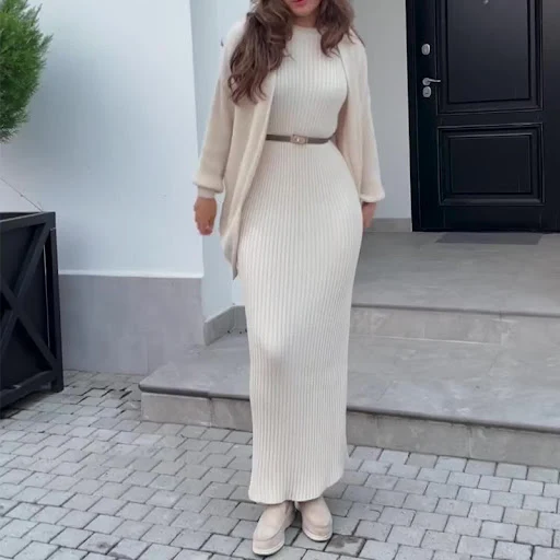 Title 14, Lazy Fashion Knitwear Long Skirt Suit Women