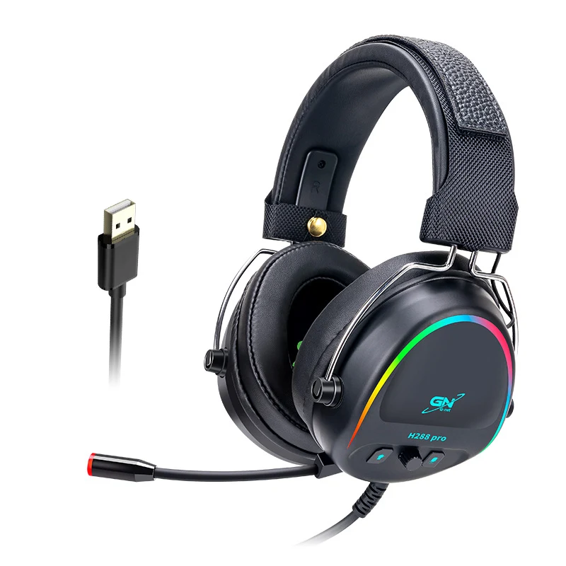 Title 2, USB Gaming Headset with RGB Lighting and Microp...