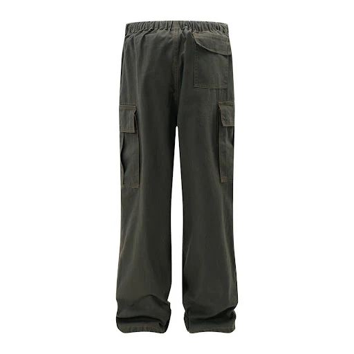 Title 13, Mens Loose Straight Pants with Drawstring and ...