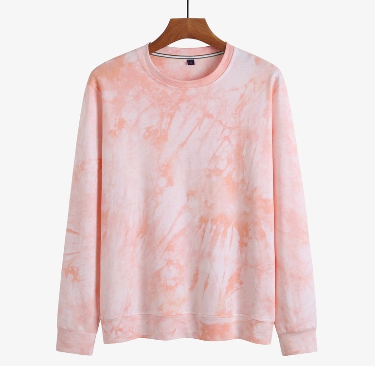 Herren Tie-Dye Pullover dünn locker große Größe. Bequemer Sweater für lässige Outfits. Vielseitig einsetzbar und ideal für entspannte Tage. — foto 1