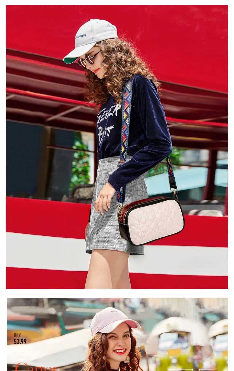 Title 4, Small Leather Square Crossbody Bag for Women, S...