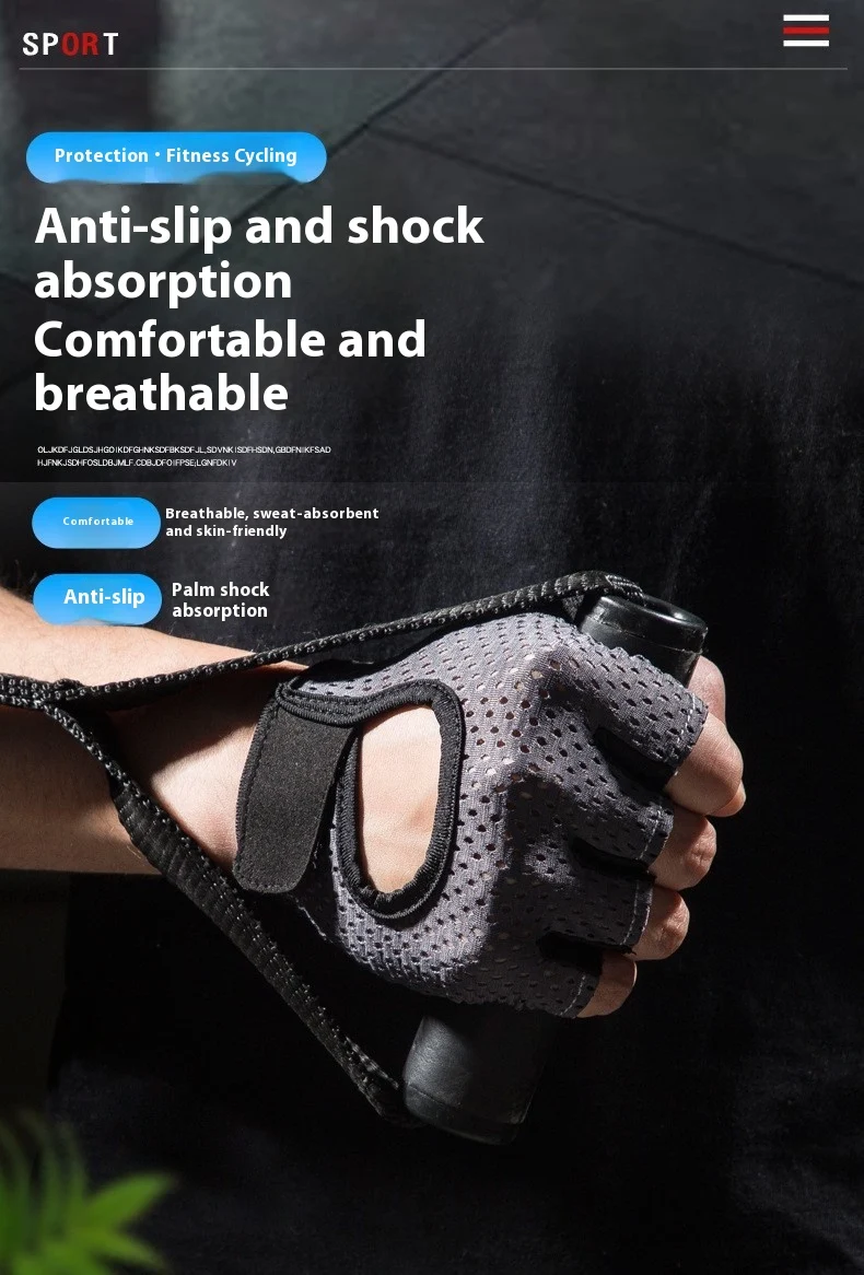 Title 3, Mens Outdoor Half Finger Gloves for Fitness, M...