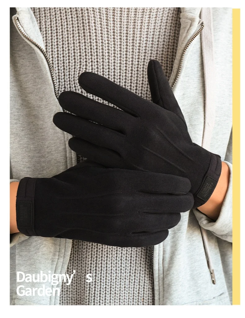 Title 14, New Mens Gloves Winter Fleece-lined Warm Dralo...