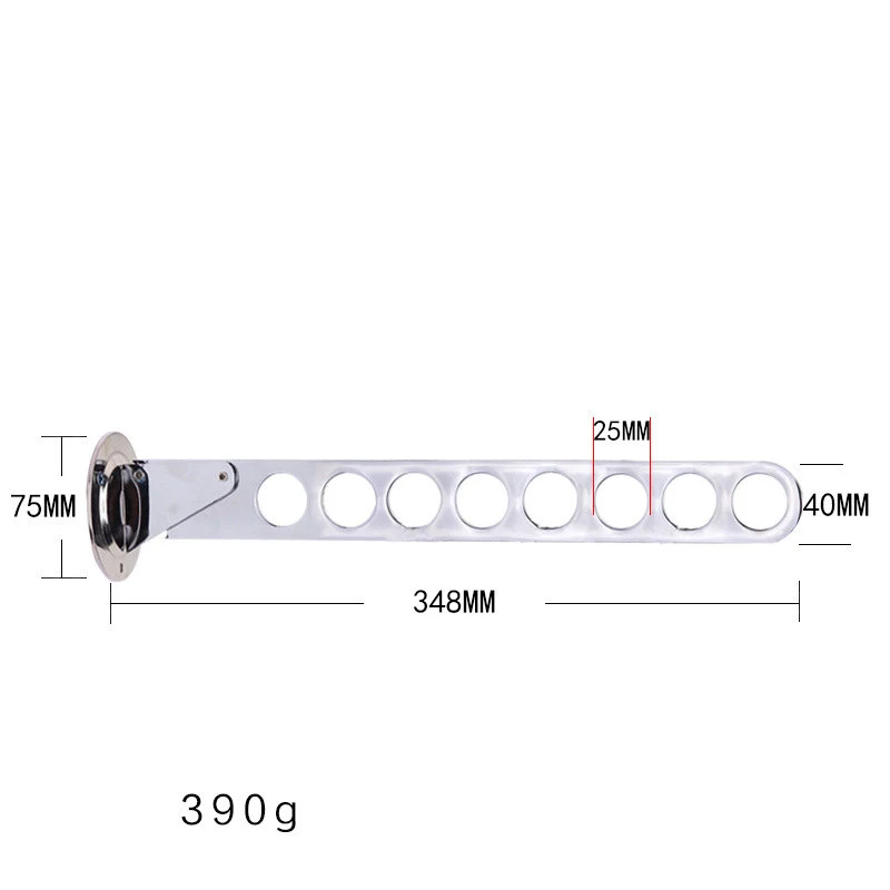 Folding Wardrobe Hanger Porous Clothes Rod Clothes Hook Space Saving Functional Design Easy Organization for Clothing — photo 1