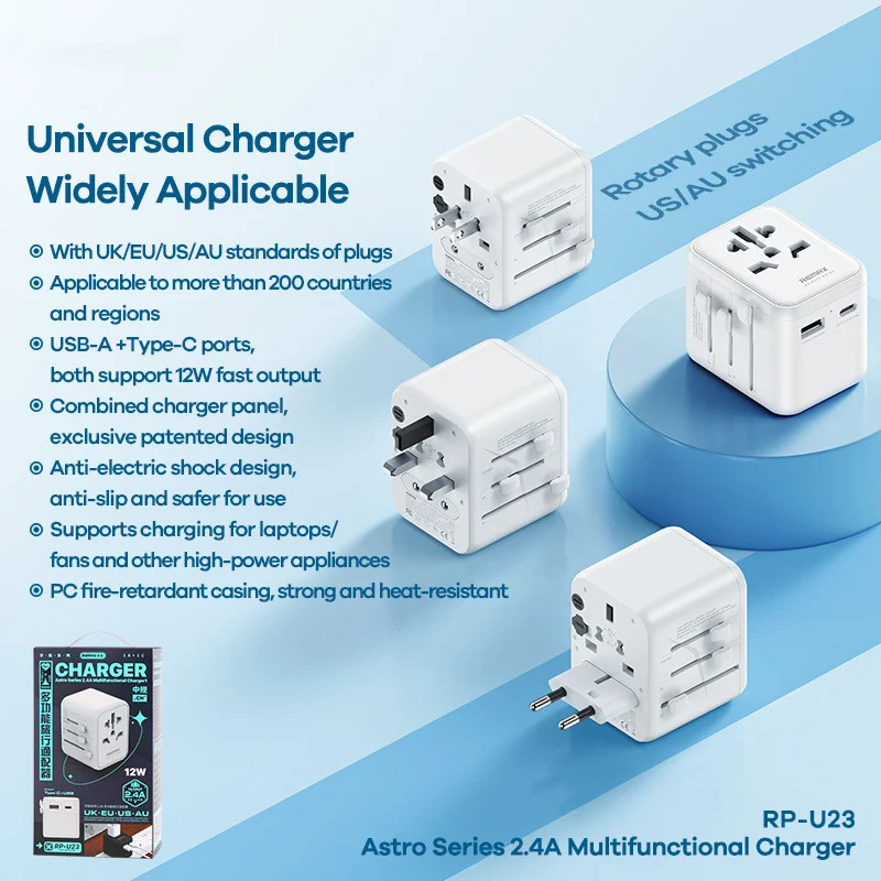 Universal Multi-functional Socket Travel Adapter for worldwide use. Safely charge all your devices with this convenient — photo 4