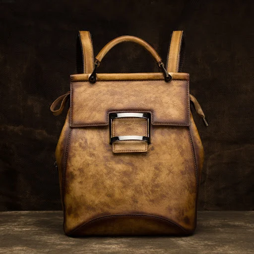 Title 4, Color rubbing diagonal backpack for carrying ev...