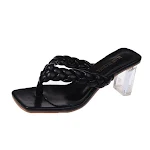 Korean Style Simple Square Head Outdoor Slippers for Comfort and Modern Style. Perfect for everyday use, lightweight and — photo 1
