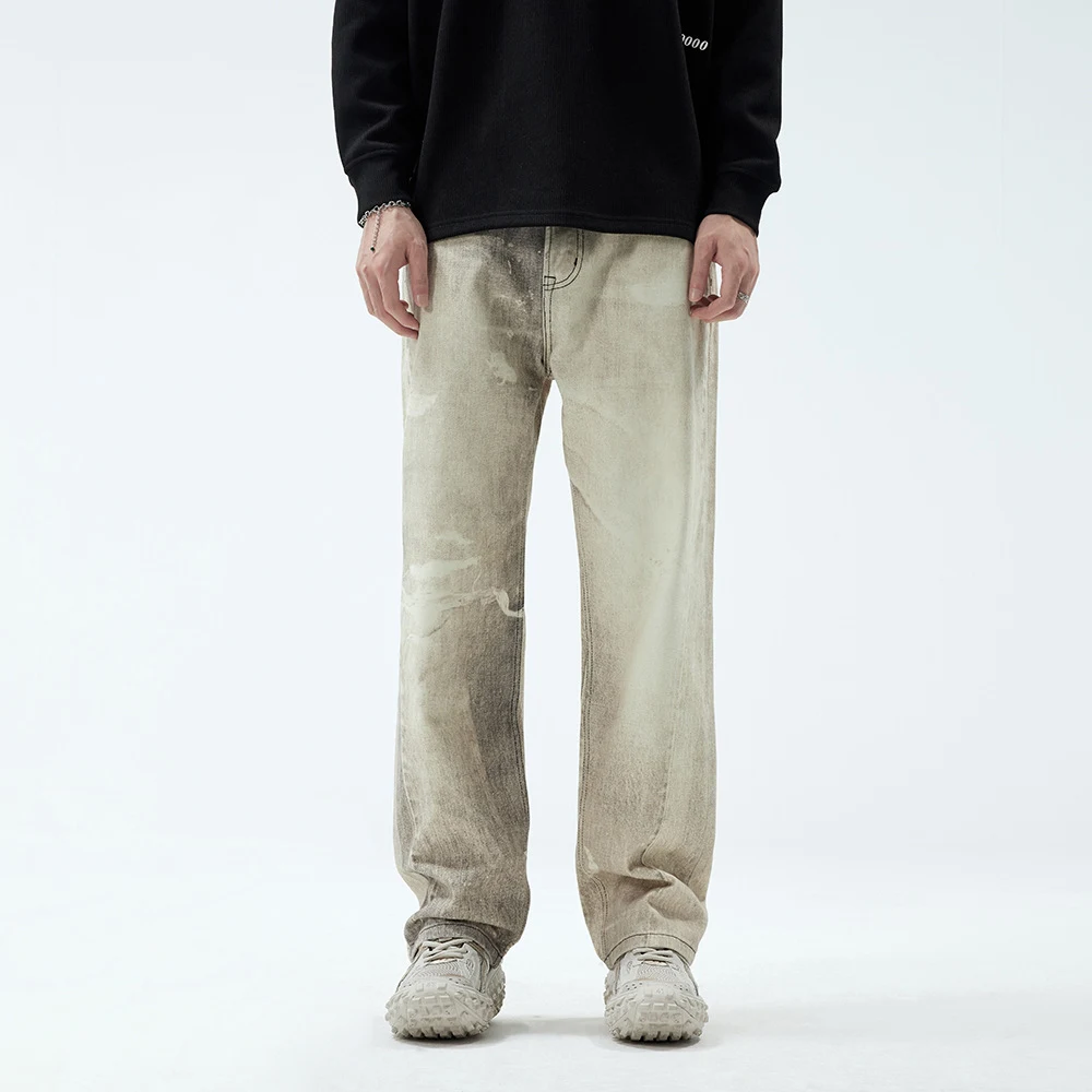 Retro Jeans Straight Fashion Mop Trousers voor een comfortabele vintage look. De perfecte jeans voor een casual en trendy uitstraling. Stijlvol en comfortabel. — foto 6