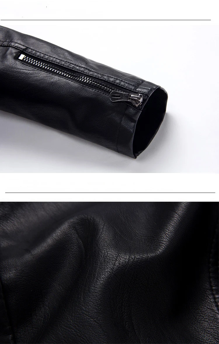 Title 7, Jaqueta de couro slim com lapela masculina, cai...
