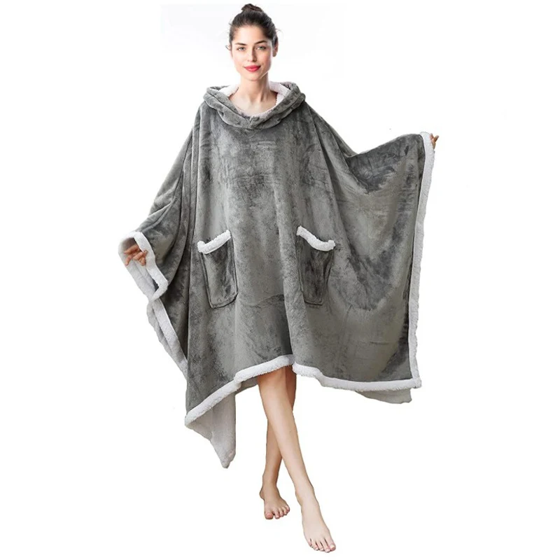Cape Hooded Blanket Comfortable Cute Plush Cozy up in warmth and style! A perfect blend of comfort and adorable design. — photo 5