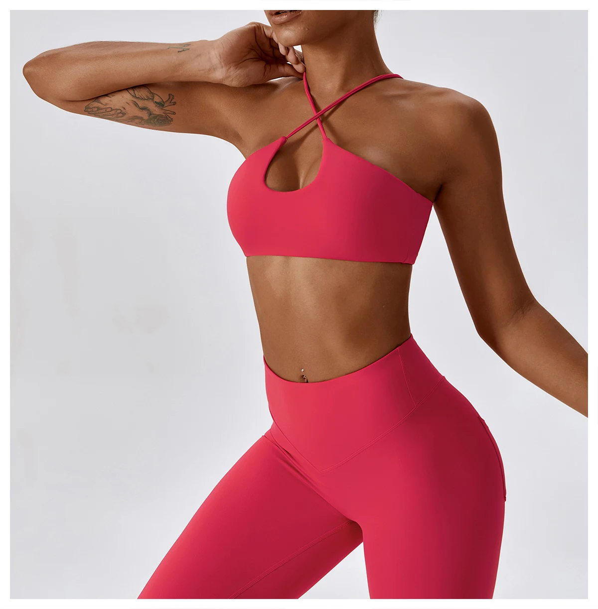 Title 3, Womens Cross Push-up Beauty Back Yoga Bra Runn...