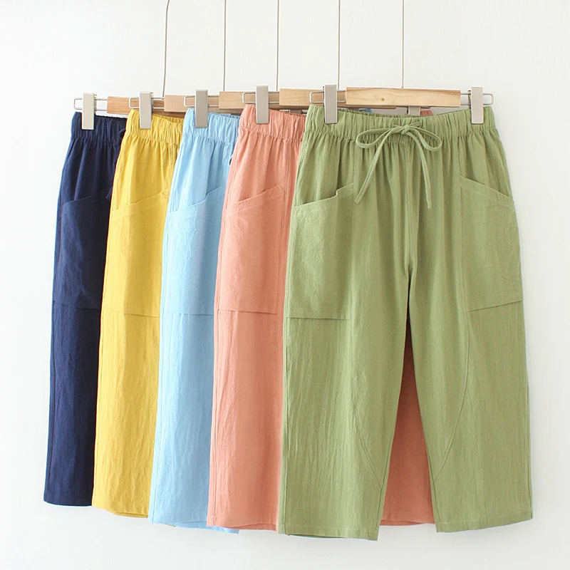 Title 1, Large Womens New Slim Loose Cotton Pants