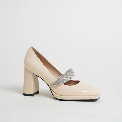 Title 4, Eleganckie damskie buty Mary Jane ze skóry natu...