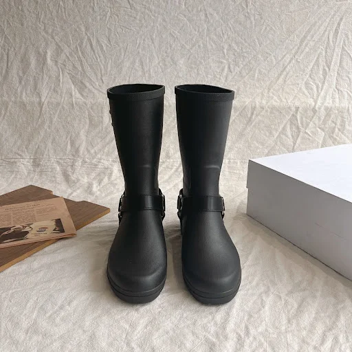 Title 5, Waterproof Below The Knee Buckle Knight Boots –...