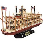 3D Stereo Puzzle Mississippi River Steamboat Model Paper, a fun and relaxing hobby to build a detailed and realistic ste — photo 2