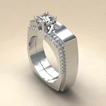 Anel Feminino com Zircônia Incrustada Joia elegante e charmosa para mulheres Design sofisticado que adiciona brilho e sofisticação ao seu visual — foto 1