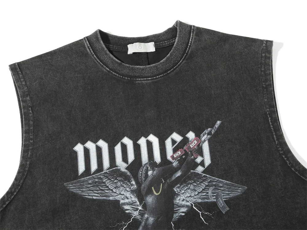 Chaleco casual con estampado Dark Angel para hombre, perfecto para un look moderno y cómodo en cualquier ocasión informal. — foto 9