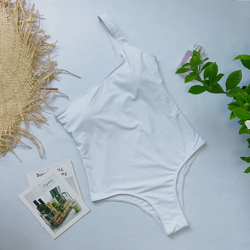 Title 5, One-shoulder one-piece bikini for a chic and st...