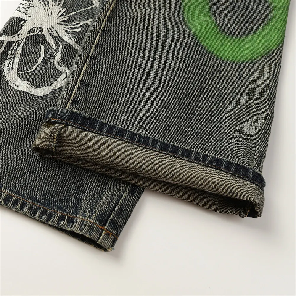 Title 5, Abstract Graffiti Printing Jeans, High Street S...