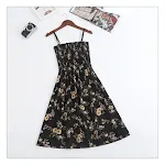 Vestido de tirantes floral holgado para mujer estilo Lady, adelgazante y fresco, perfecto para un look elegante y veraniego. — foto 25