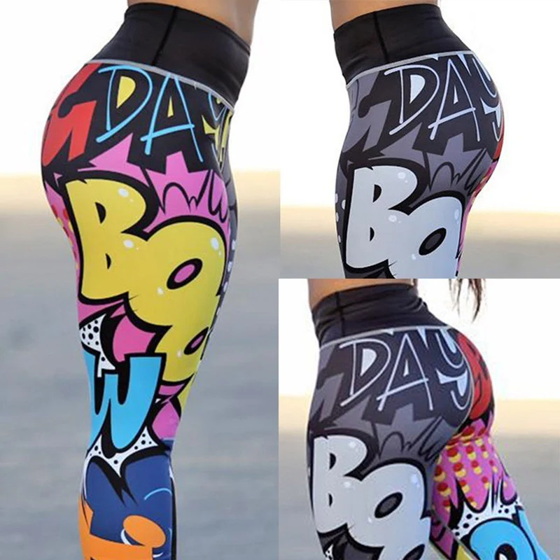 Printed Pants Slim Yoga Pants Sports Leggings Women Breathable and Elastic for Fitness, Running, and Exercise Comfortabl — photo 3