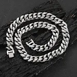 Colar Hip Hop Aço Inoxidável Joia de Marca Masculina Fivela Redonda Moagem Design Moderno e Durável Estilo Fashion — foto 7