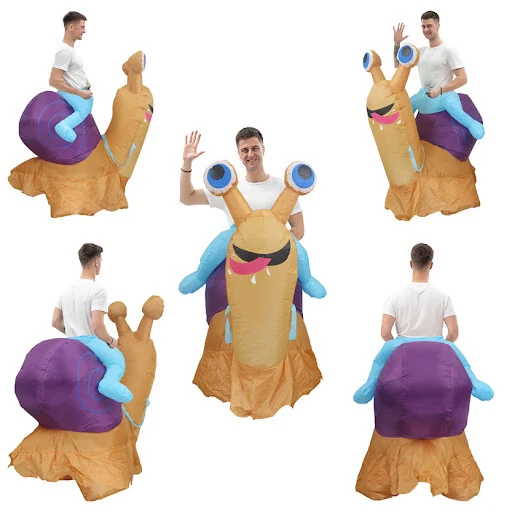 Title 1, Halloween Dress Up Riding Snail Inflatable Cost...