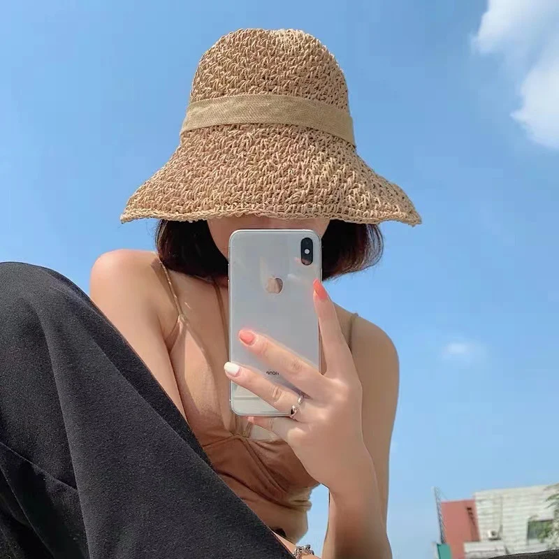 Title 2, Simple Bow Japanese All-match Shade Straw Hat