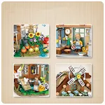 Blocos de Montar de Partículas Pequenas Casa de Outono Fazenda Mini Modelo. Estimula a criatividade, coordenação e horas de diversão montando. — foto 4