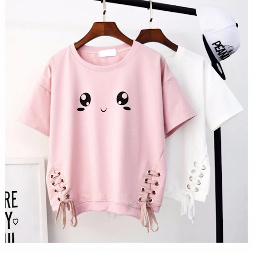 Title 8, Loose Student White Blouse Women. Comfortable a...