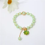 Pulseira de contas de cristal com fio de girassol, pulseira Ins. Adicione um toque de sol ao seu visual. Elegância e estilo em um acessório único. — foto 7