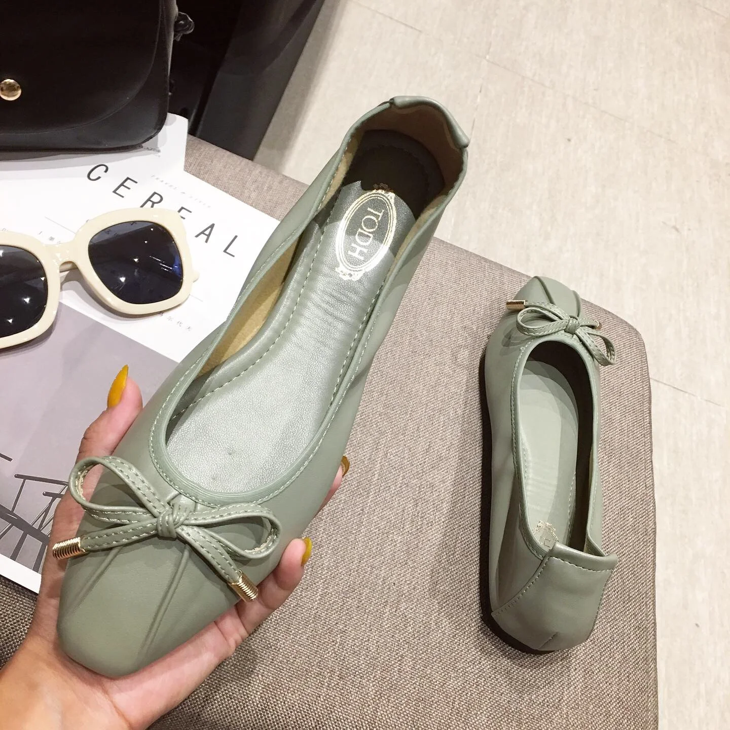 Title 1, Microfiber soft bottom flat womens shoes for a...