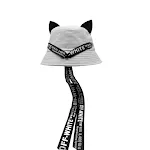 White 2 Ears Off Ribbon