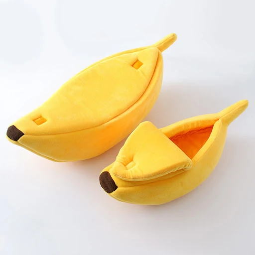 Funny Banana Cat Bed House Cute Cozy Cat Mat Beds Warm Durable Portable Pet Basket Kennel Dog Cushion Cat Supplies Multi — photo 2