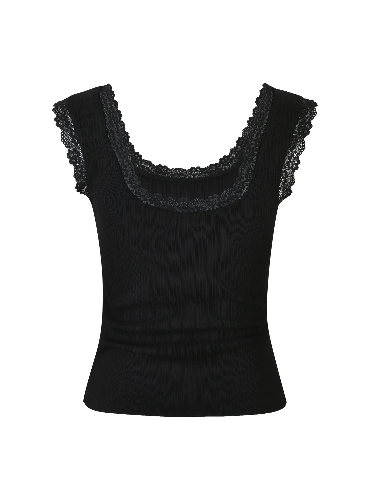 Fashion Lace Slim Fit Two-piece Suit with Camisole and Short Culottes, a stylish and comfortable outfit for various occa — photo 23