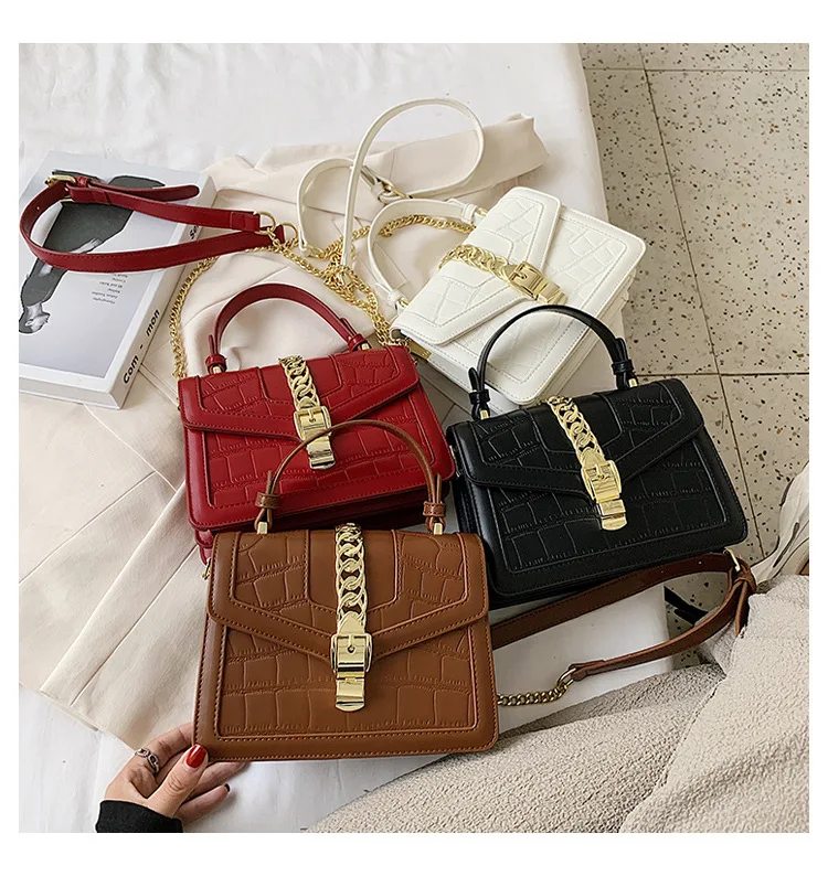 Title 23, Fashion All-Match Texture Lock Portable Messeng...