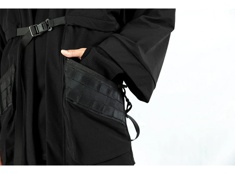 Title 1, Sleeve Loose Coat Cyberpunk Dark Trench Coat fo...
