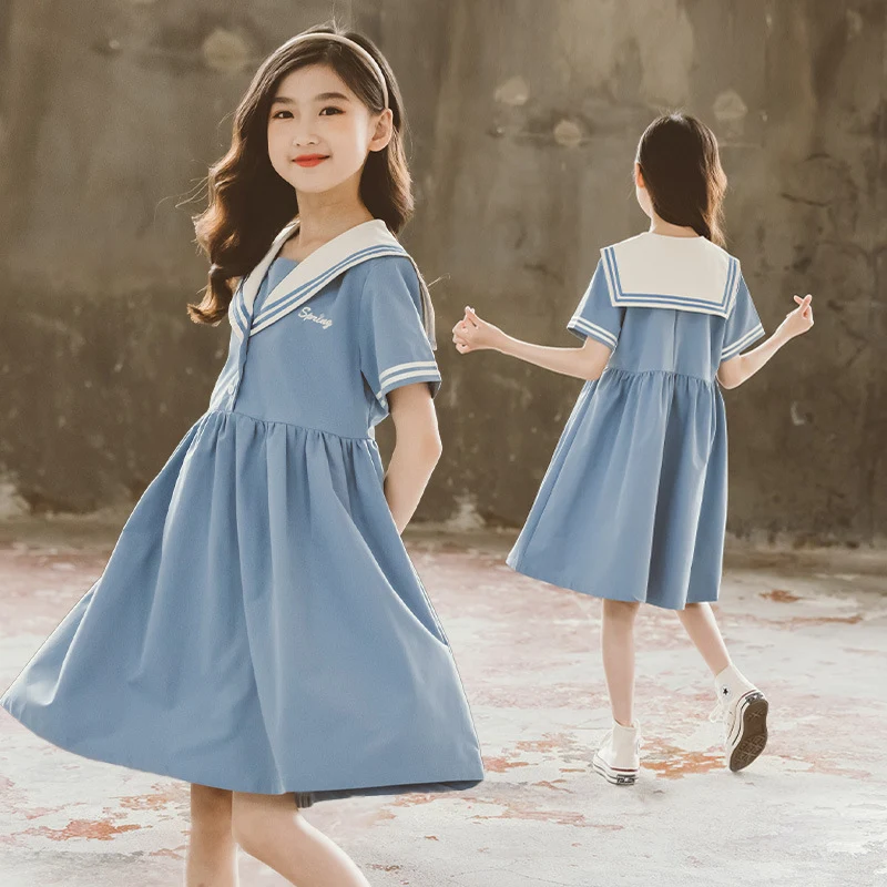 CUHK Kinder Zomer College Stijl Rok Koreaanse Stijl Western Stijl Prinsessenjurk. Ideaal voor speciale gelegenheden en dagelijks gebruik. Comfortabel. — foto 4