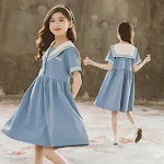 CUHK Kinder Zomer College Stijl Rok Koreaanse Stijl Western Stijl Prinsessenjurk. Ideaal voor speciale gelegenheden en dagelijks gebruik. Comfortabel. — foto 4